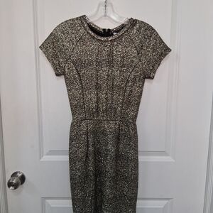 Collective Concepts Metallic Gold Sheath Midi Dress